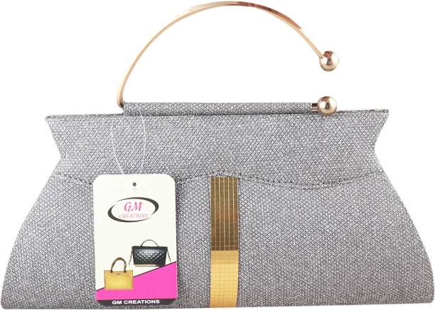 Party Grey  Clutch  - Mini Price in India
