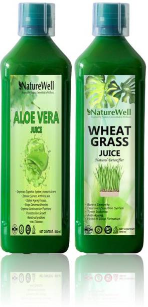 Naturewell Ultra Aloevera/Wheat Grass for Building Immunity and Digestion Booster Natural (Combo)