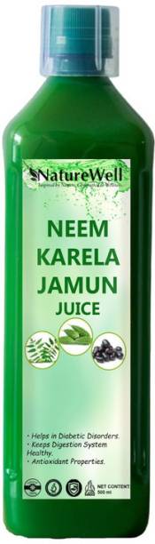Naturewell Ultra Neem, Karela, Jamun, Juice Help Balance Sugar Naturally.