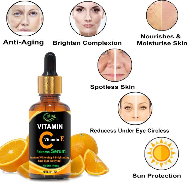 QUAT Advance Vitamin C + E Fairness Serum for Brighter Healthy Skin + Extra whitening