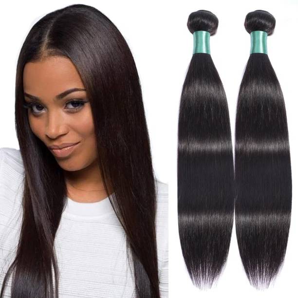 BELLA HARARO Straight Weft Bundle Synthetic  Extension for Women 26 inch (Natural Black , 200 gram)-Pack Of 2 Hair Extension
