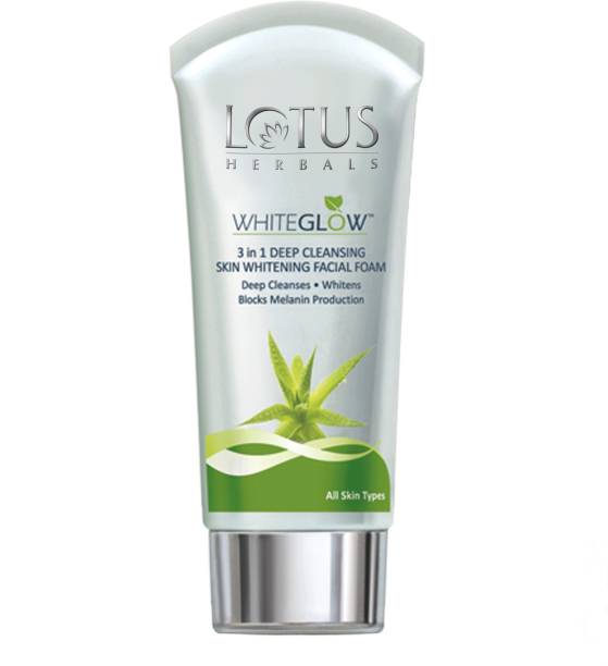 LOTUS HERBALS WhiteGlow 3-In-1 Deep Cleansing Skin Whitening Facial Foam, face wash, for all skin types Face Wash