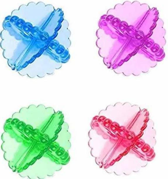 CIAZA Washing Machine Ball Laundry Dryer Ball Durable Cloth Cleaning Ball Random Colour Pack of 4 (Multicolor) Detergent Bar