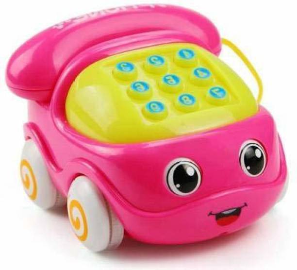 Vasoya Enterprise Musical Phone Car Toy for Kids , Electronic Music Multifunctional Cell Phone Telephone Car Toy (Assorted-Colors)