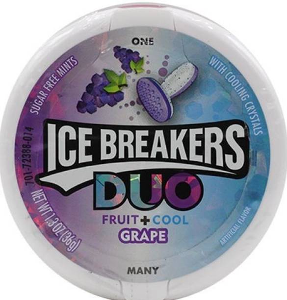 Ice Breaker Duo Fruit +Cool Grape Mint Sugar Free 36G G...
