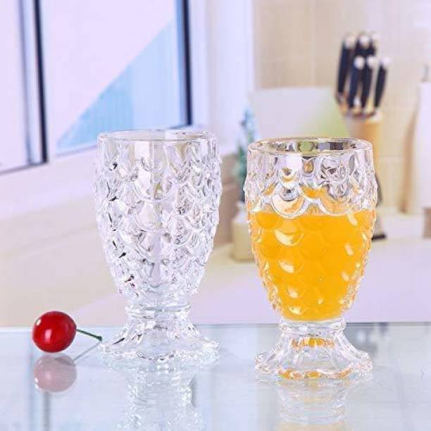barad enterprise (Pack of 6) BE 4 Pineapple Glass Glass Set