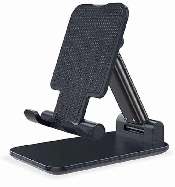 Equipagecart Pure Metal Adjustable Mobile Cell Phone Stand Holder for Table Desk with Big Back Support to Hold Mobile Holder