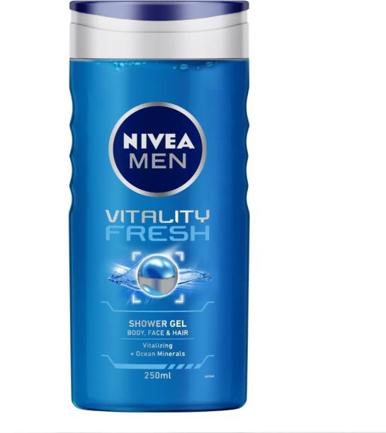 NIVEA Body Wash, Vitality Fresh with Ocean Minerals, Shower Gel for Body, Face & Hair