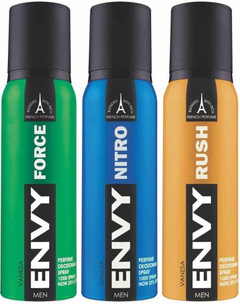 ENVY Force, Nitro & Rush Deo Combo Body Deodorant Spray  -  For Men