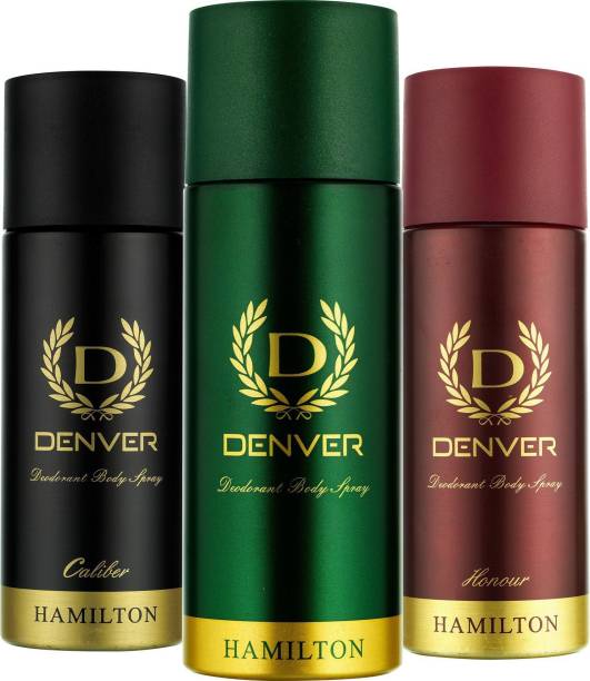 DENVER Hamilton, Caliber and Honour Combo Deodorant Spray  -  For Men
