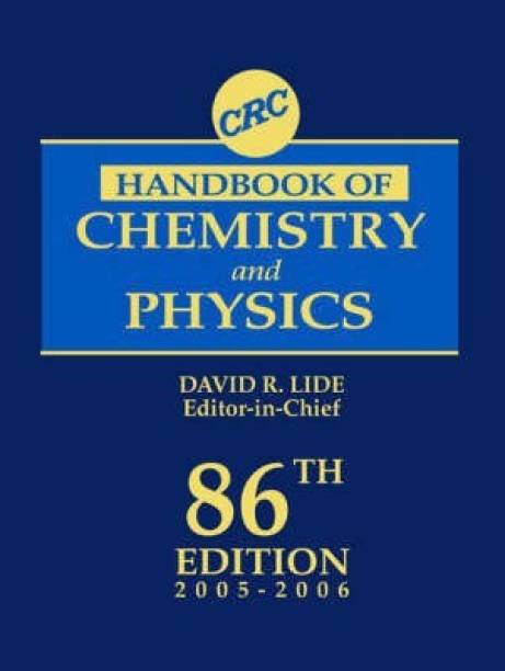 CRC Handbook of Chemistry and Physics, 86th Edition