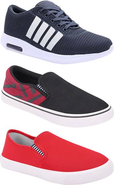 Aura Combo Pack of 3 Casual Shoes Sneakers For Men