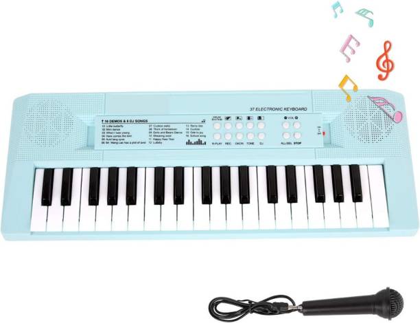 VikriDa blue_piano Kids Keyboard Piano, 37 Keys Piano Keyboard for Kids Musical Instrument Gift Toys for Over 3 Year Old Children Digital Portable Keyboard