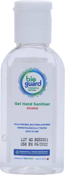 BioGuard Gel  Gentle on Skin Non Sticky, Fast acting- 200 ml Made in UK Powered Hand Sanitizer Bottle