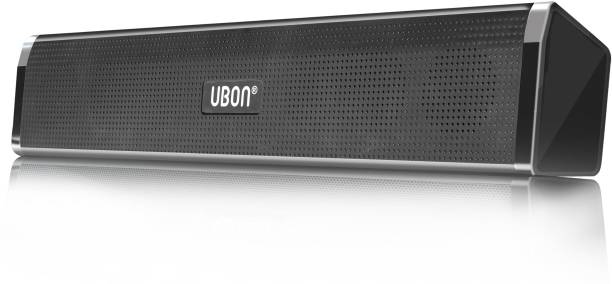 Ubon Bluetooth speaker SP-80 built-in 16watt 16 W Bluetooth Soundbar  (Black, Stereo Channel)