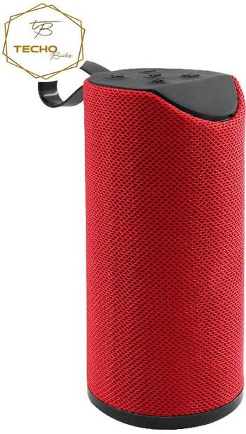 Techobucks Outdoor Speaker Superb sound blast with ultra 3D bass |splashproof |Mini dynamite thunder sound |Wireless Bluetooth Speaker Compatible with All Mobile Phones |FM/AUX/TF/BT Modes 10 W Bluetooth Speaker