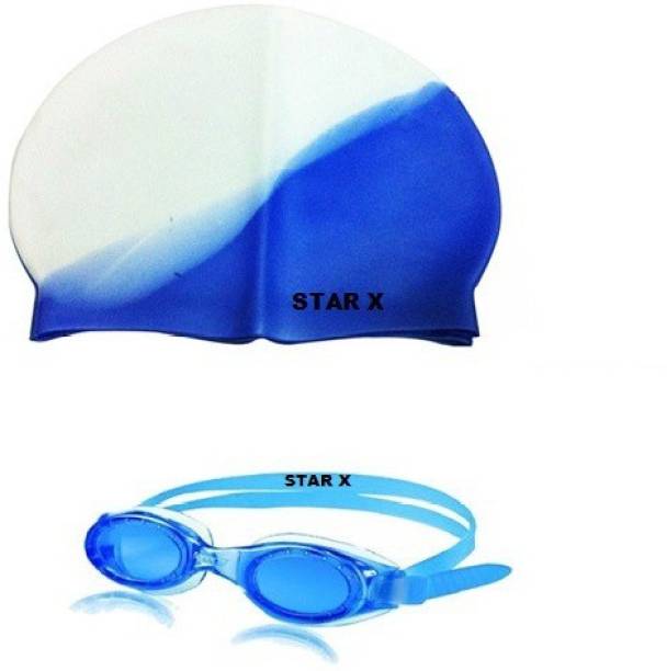 Star X Combo of swmming cap & goggle Swimming Kit