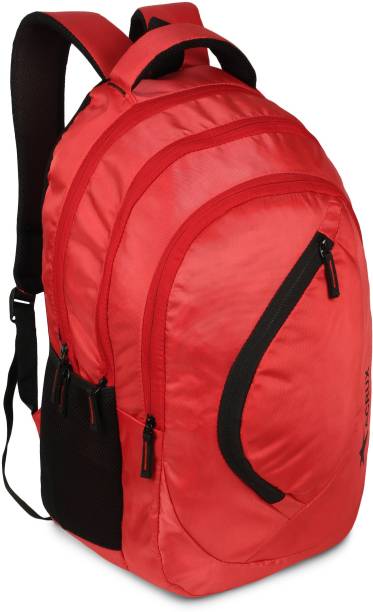 Acrux Stylish Red Black Waterproof School Bag