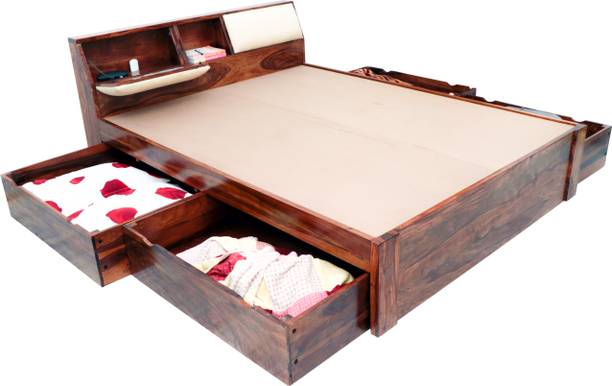 Bed With Drawers At Best S In India Flipkart Com Bed With Drawers, King Size Bed With Side Drawers