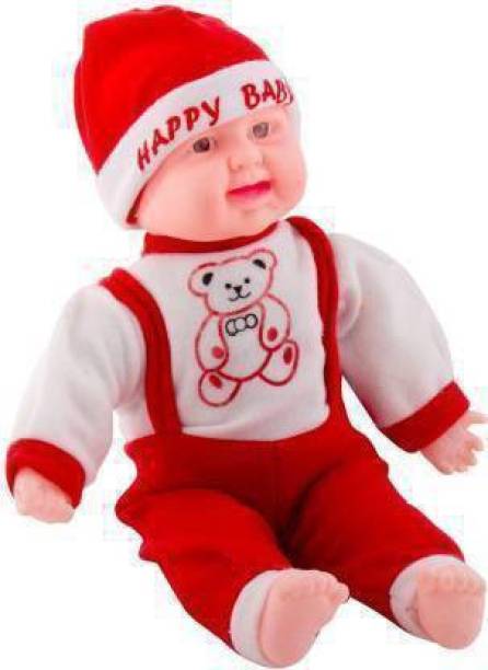 Isha THE SKY Baby Musical and Laughing Doll Plastic Stuffed Soft Plush Toy with Touch Sensors for Boys & Girls (47_ Musical Laughing Toy)