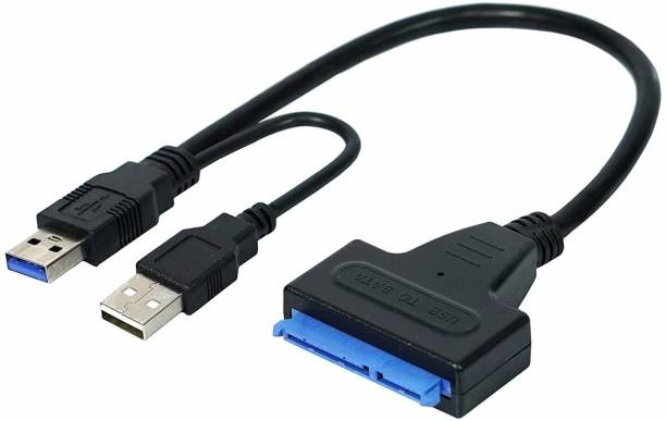TERABYTE SATA TO USB 3.0 Adapter, for 2.5" HD/SSD Laptop Hard Drive to USB Converter Cable with USB Power Cable (Not for Desktop HDD) (Black) USB Adapter