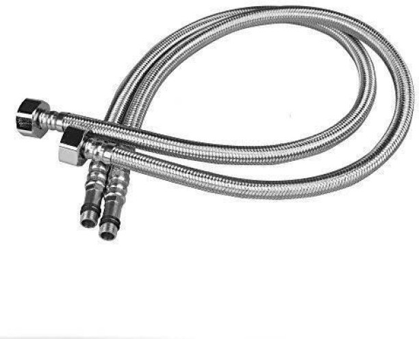 Stainless Steel Washing Machine Hose Inlet 3/4 Braided Hot & Cold 2.2M 
