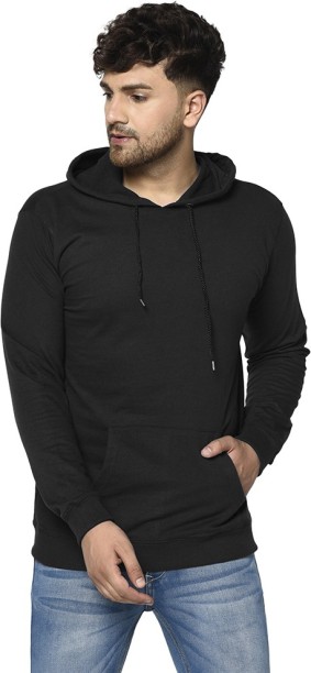 Mens Casual Long Sleeve Solid Zipper Sports Outwear Hooded Sweatshirts Multi-Pockets Mens Hoodies Pullover 