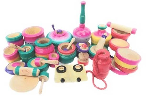 KRShop MaMushop 32pis beautiful cylinder and gas stove model kids kitchen set for boys and girls big size – multicolour