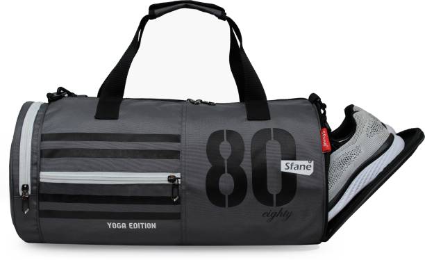 Sfane Yoga Series Grey Gym Bags with Shoe Compartment For Men & Women Sports Bag