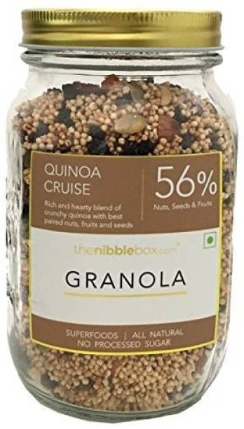 TheNibbleBox Quinoa Cruise Breakfast Granola Jar 350g Glass Bottle
