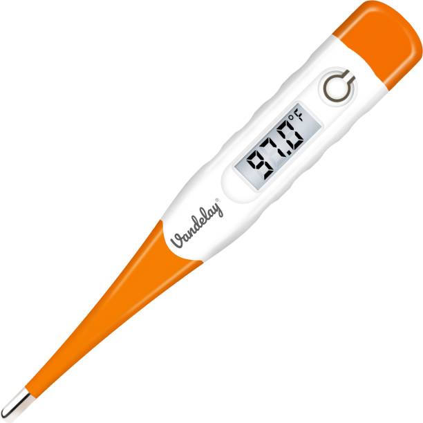 Vandelay VUAT2 Flexible-Tip Waterproof Digital Thermometer - Oral & Underarm Temperature - Fahrenheit & Celsius Thermometer