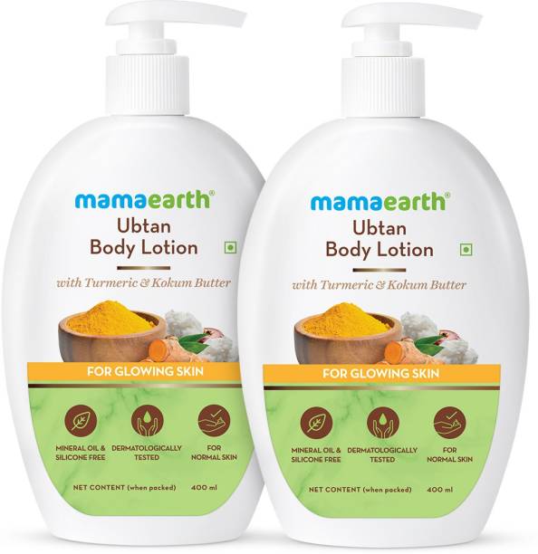MamaEarth Ubtan Body Lotion - Pack of 2 (400 ml * 2)