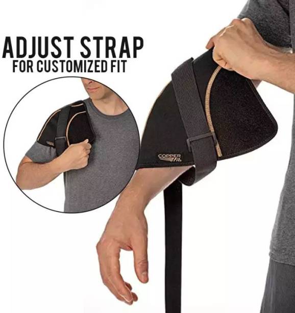 PE Copper Fit Rapid pain Relief neck Wrap with Hot/Cold Ice Pack Muscles Fit Belt Shoulder Support