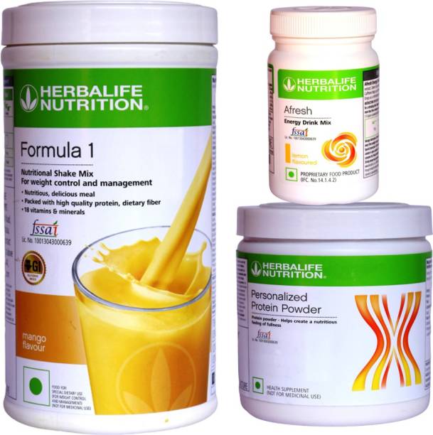 HERBALIFE Weight Loss Combo : Formula 1 Nutritional Shake+Protein Powder+Afresh Energy Drink Energy Drink
