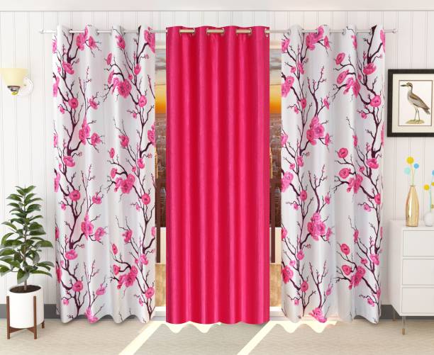 Ville Style 274 cm (9 ft) Polyester Room Darkening Long Door Curtain (Pack Of 3)