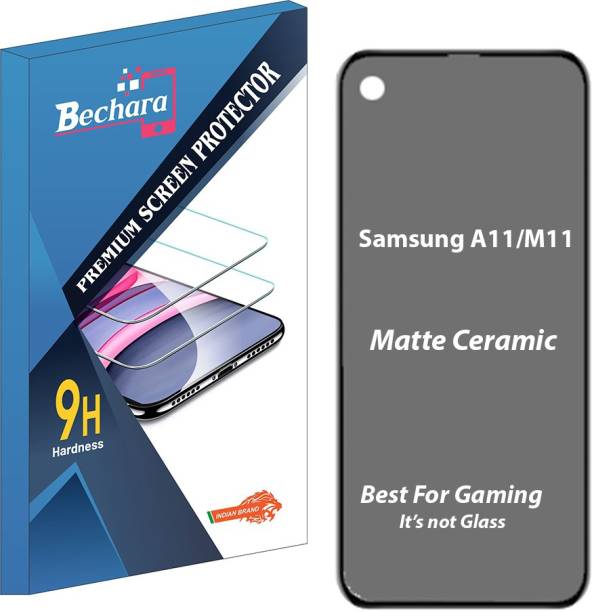 Bechara Edge To Edge Tempered Glass for Samsung Galaxy M11, Samsung Galaxy A11 Matte Protector
