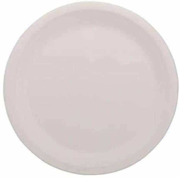 Ecoware 100% Natural, Biodegradable, Compostable, Ecofriendly, Safe & Hygienic Disposable 10 inch Round Plate (Pack of 50 Plates) Dinner Plate