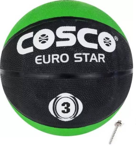 COSCO (S-3) Green Basketball With Niddle Small Size Basketball - Size: 3