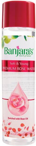 Banjaras Rose Water, Pink, 120 ml 4 (pack of 4) Men & Women