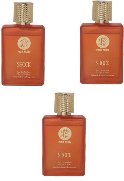 Lyla Blanc SHOCK Perfume Spray for Men- Pack of 3 (100ml each) Eau de Parfum  -  100 ml