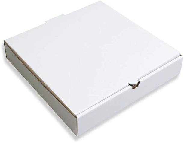 K K Industrial Pizza Box Cardboard, Craft Paper, Paper 3ply Corrugated White 10 Inch Pizza Box 10x10x1.5 Inches, Pizza Packaging Box