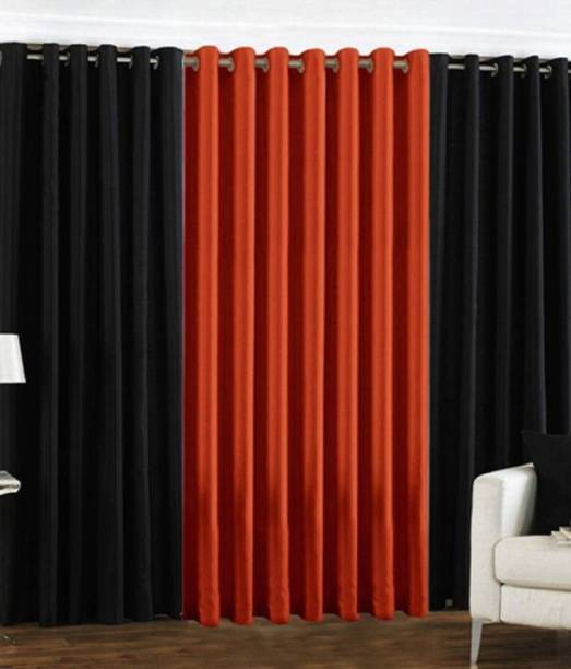 Styletex 213 cm (7 ft) Polyester Door Curtain (Pack Of 3)