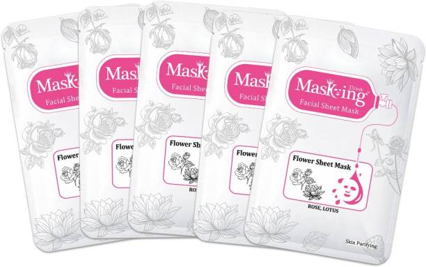 MasKing Diva Rose & Lotus Flower Sheet Mask Pack Of 5