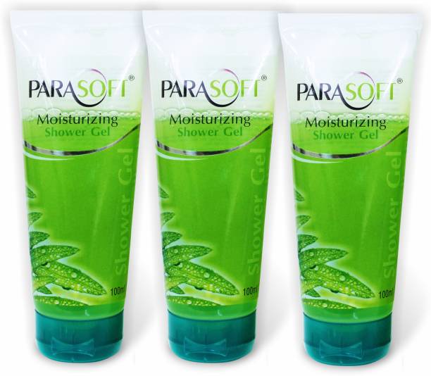 parasoft Shower Gel With Goodness Of Alovera (100 ML *3) Pack Soft and Fresh Shower Gel