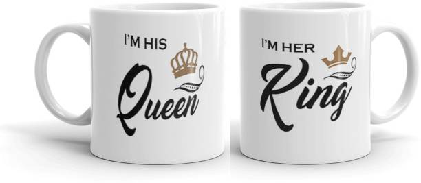 Mott2 "King Queen" Printed Beautyful Design Ceramic Gif...