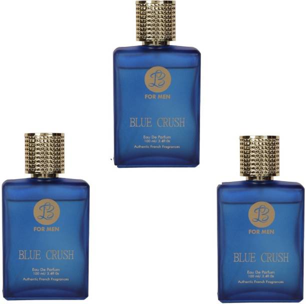 Lyla Blanc BLUE CRUSH Perfume Spray for Men- Pack of 3 (100ml each) Eau de Parfum  -  100 ml