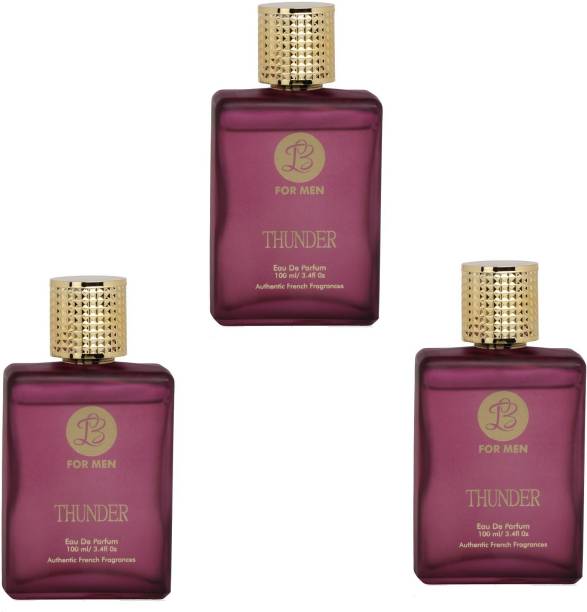 Lyla Blanc THUNDER Perfume Spray for Men- Pack of 3 (100ml each) Eau de Parfum  -  100 ml