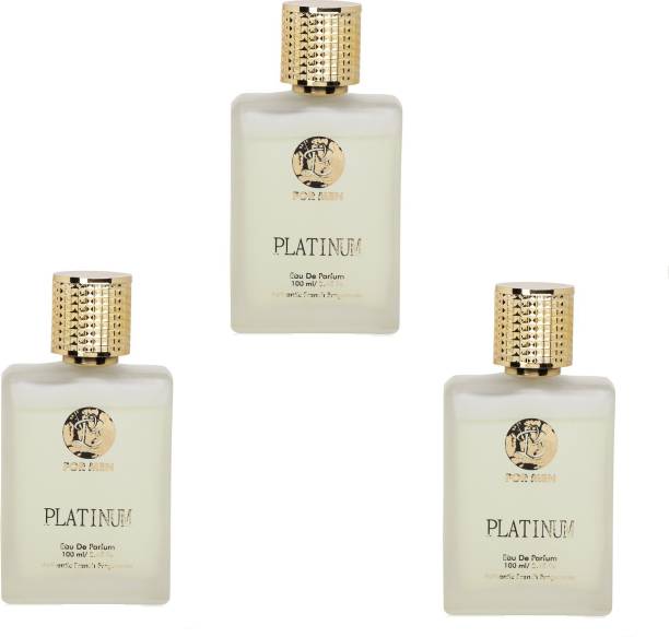 Lyla Blanc PLATINUM Perfume Spray for Men- Pack of 3 (100ml each) Eau de Parfum  -  100 ml