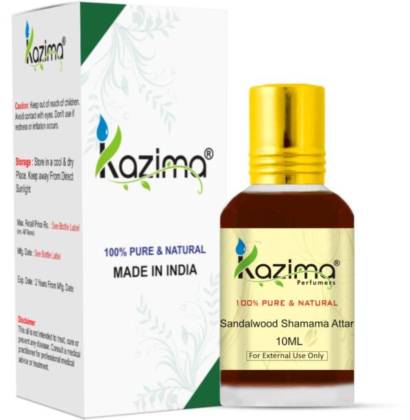 KAZIMA Sandalwood Shamama Perfume For Unisex - Pure Natural (Non-Alcoholic) Floral Attar