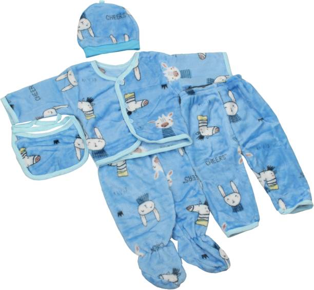 Honey Boo Presents New Born Baby Winter Wear Keep warm Baby Clothes 5Pcs
